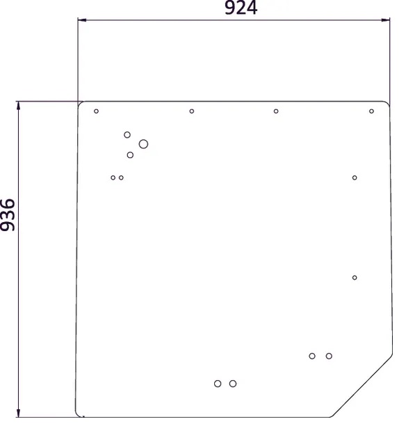 Takalasi, ylempi (Claas 0011014930) - Ohjaamon lasit - 8716106673414 - 1