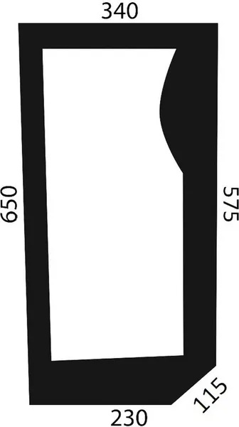 Tuulilasi, alempi oikea (CNH 82001924) - Ohjaamon lasit - 8719607183574 - 1