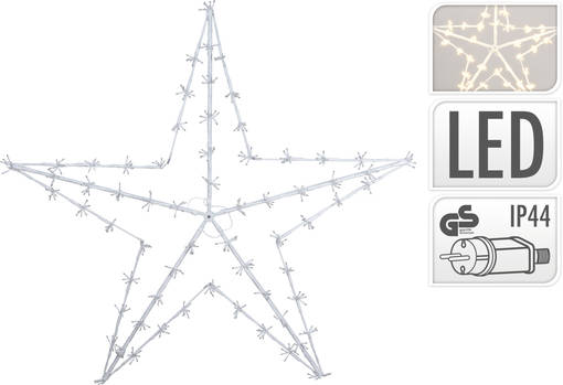 Led-tähti jättikoko 150 cm - Joulukoristeet - 8719987685804 - 1