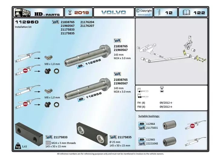Etujousen riipukkeet + pultit - Jarrut - svm0000008814 - 1