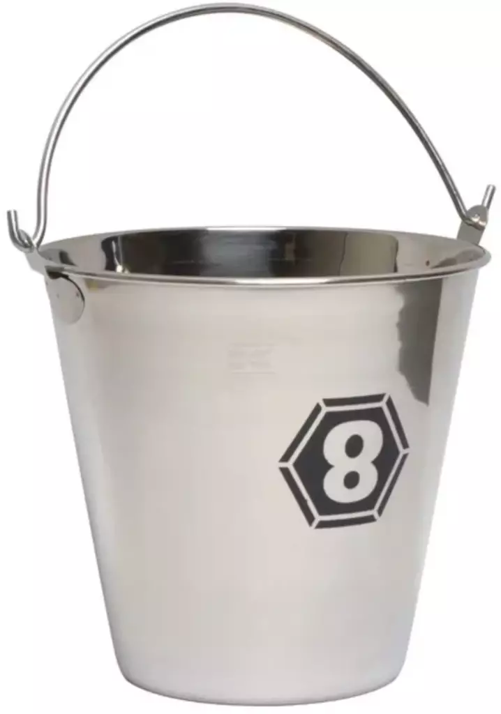 Ämpäri ruostumaton teräs 8 litraa - Rehukaukalot - 5700030270354 - 1