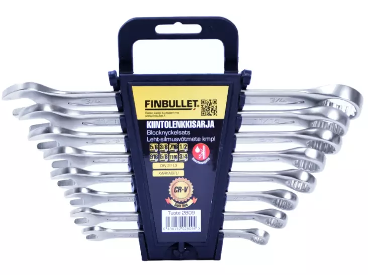 Finbullet Kiintolenkkiavainsarja 8-os. tuumakoot - Kiintolenkkiavaimet - 6438152028094 - 1