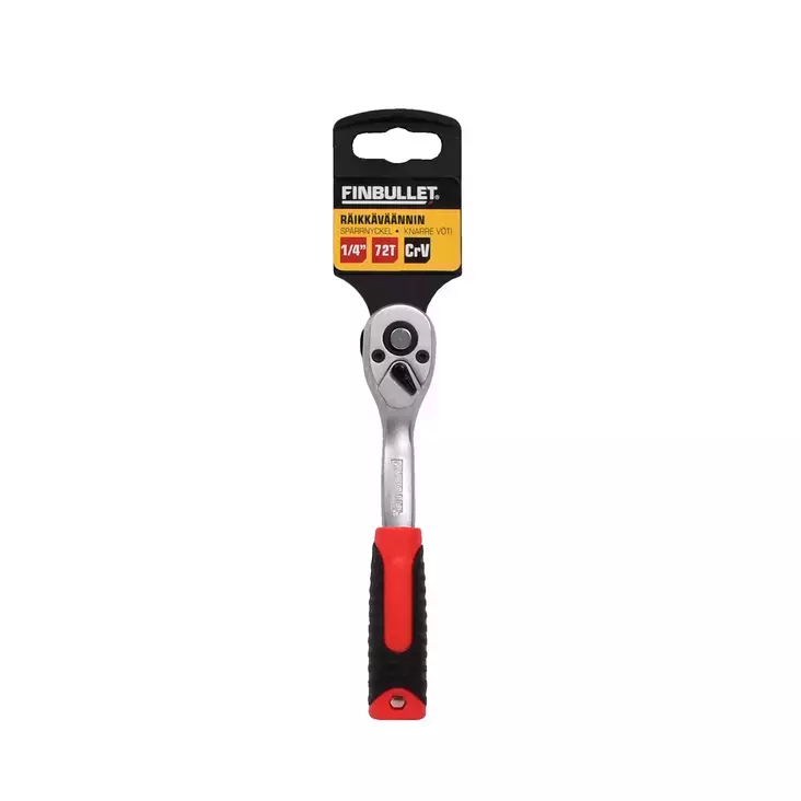 Finbullet Räikkäväännin 72 hampainen 1/4" - Räikkävääntimet - 6430017709544 - 1