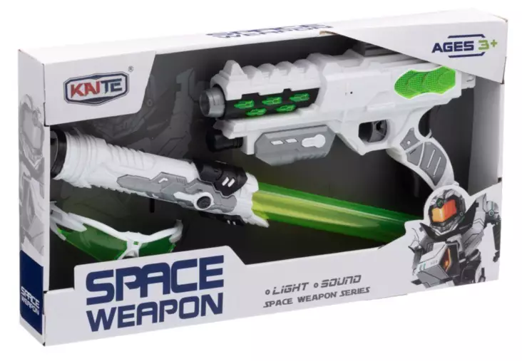 Miekka ja avaruusase leikkisetti valot ja äänet - Sisälelut - 6410416491424 - 1