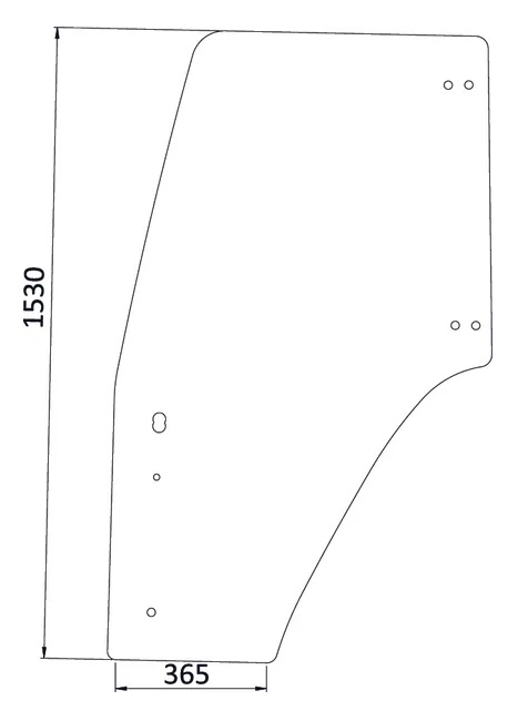 Ovilasi, vasen (CNH 82036001) - Ohjaamon lasit - 8716106304264 - 1