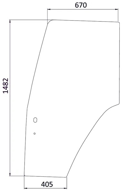 Ovilasi, vasen (NH 82000396) - Ohjaamon lasit - 8716106314614 - 1