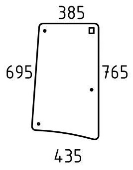 Sivulasi, oikea (JD L213353) - Ohjaamon lasit - 8719774876484 - 1