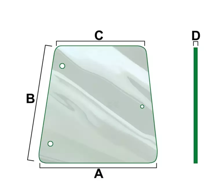 Sivulasi vas/oikea, sopii MF 300-sarja - Ohjaamo ja kori - 5035776897894 - 1