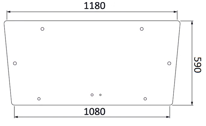 Takalasi, ylempi (MF 3477716M1) - Ohjaamon lasit - 3660980021494 - 1