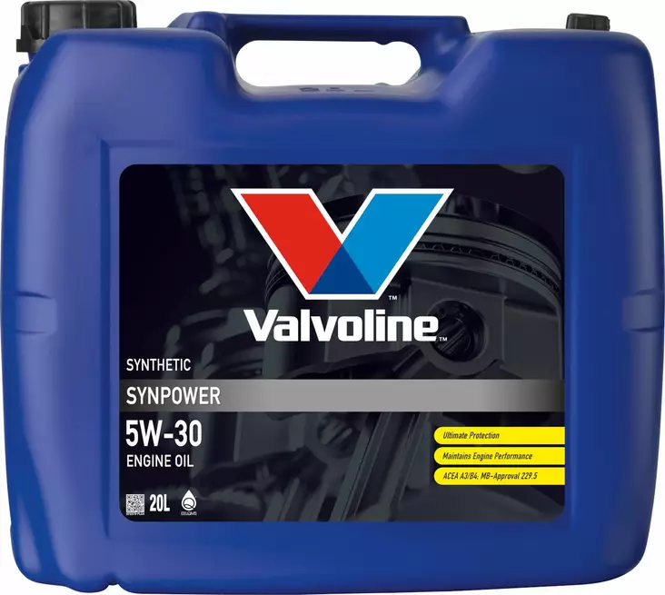 Valvoline SynPower 5W-30 moottoriöljy 20 l - Moottoriöljyt - 8710941021904 - 1