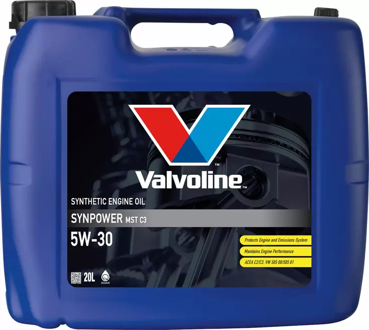 Valvoline SynPower MST C3 5W-30 moottoriöljy 20 l - Moottoriöljyt - 8710941022314 - 1