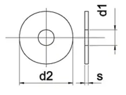 Aluslevy rst A2 DIN 7349 - Aluslevyt ja prikat - 8716106404315 - 2