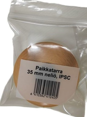 Paikkatarra 35mm neliö IPSC pussissa - Ase- ja ampumatarvikkeet - 6410362412405 - 1