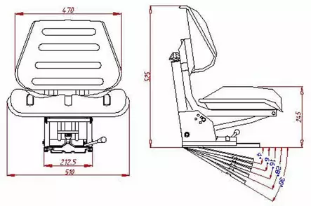 Traktorin istuin Pilot MV - Traktorin istuimet - 5700036601565 - 2