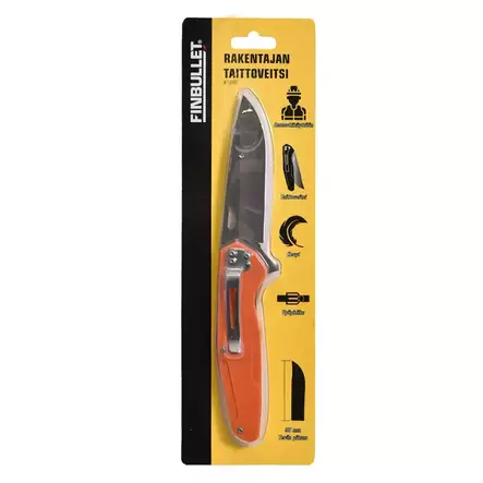 Rakentajan taittoveitsi 220 mm terän pituus 90 mm - Puukot ja tarvikkeet - 6438152019955 - 2
