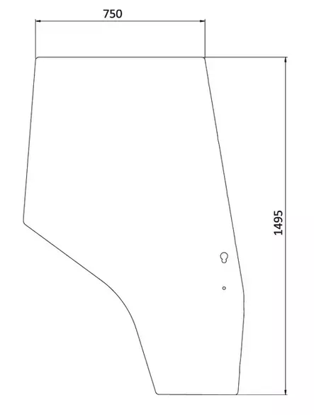 Ovilasi, oikea (MF 3804658M1) - Ohjaamon lasit - 8716106832705 - 1