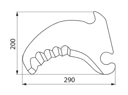 Paalaimen terä, 290 x 200 x 5 mm, sopii Krone - Paalaimet - 5700036807035 - 2