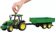 John Deere 5115 M perävaunulla - Bruder työkonelelut - 5700036446265 - 5