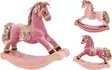 Keinuhevonen roosa 26 cm - Joulukoristeet - 8719987987465 - 1