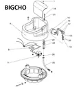 Venttiilikansi tiivisteellä Bigcho / Caldolac 5 / Stall 3000 - Juomakuppien varaosat - 3599150013055 - 2
