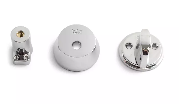 Avainpesä- ja vääntönuppisarja 46 kromi - Muut ovitarvikkeet - 7317900166815 - 1