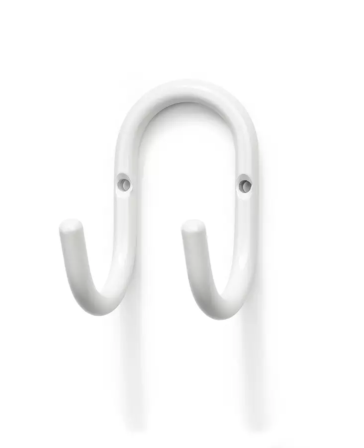 Habo kaksoiskoukku Saturn 85 mm valk. - Seinäkoukut, naulakot - 7317900182495 - 1