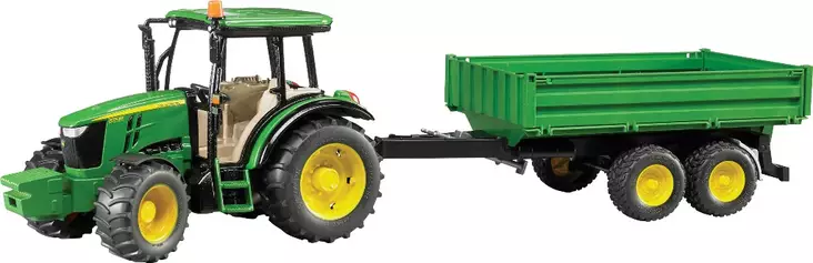 John Deere 5115 M perävaunulla - Bruder työkonelelut - 5700036446265 - 1