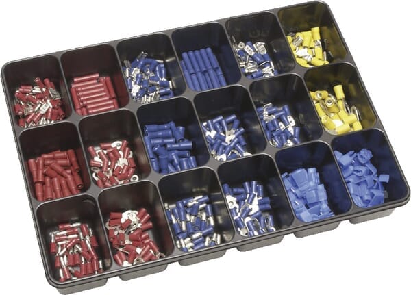 Kaapeliliitinlajitelma pun./kelt./sin. 475-os. - Liittimet - 8719607151245 - 1