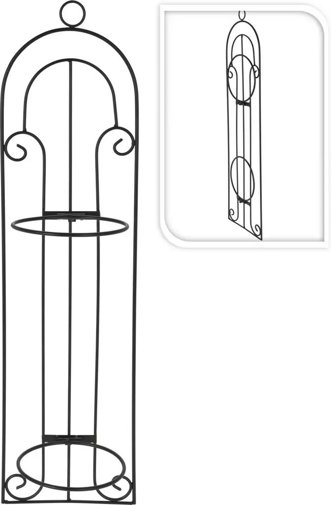Kasvituki musta metalli 71 x 19 cm - Kasvien tuenta - 8720573464185 - 1