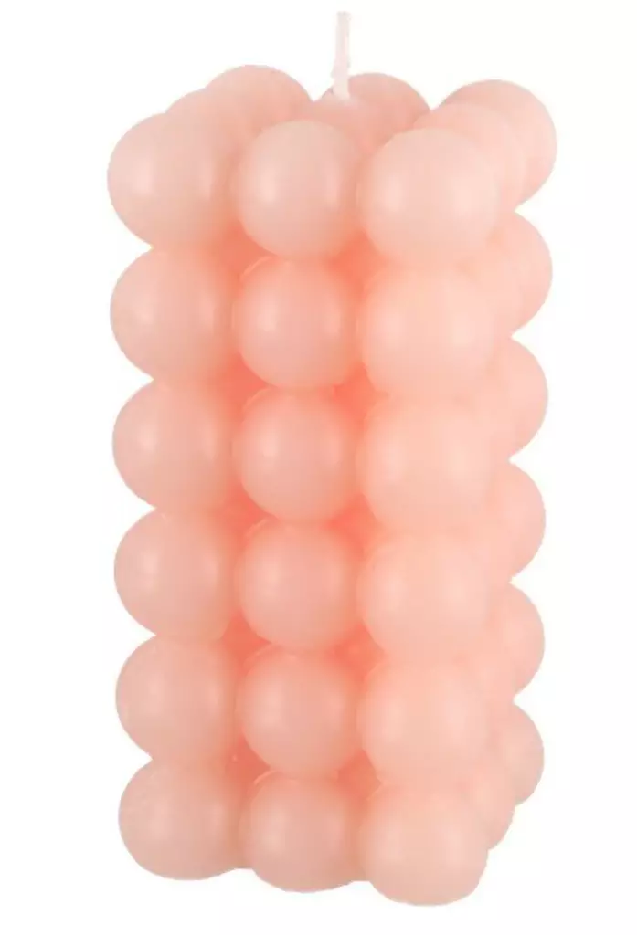 Kuplakynttilä pilari neliö vaaleanpunainen 12 cm - Kynttilät - 6410416268415 - 1