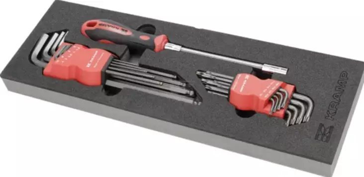 Kuusiokoloavainsarja Kramp 18 kpl (P) - Työkalusarjat - 8719493210095 - 1