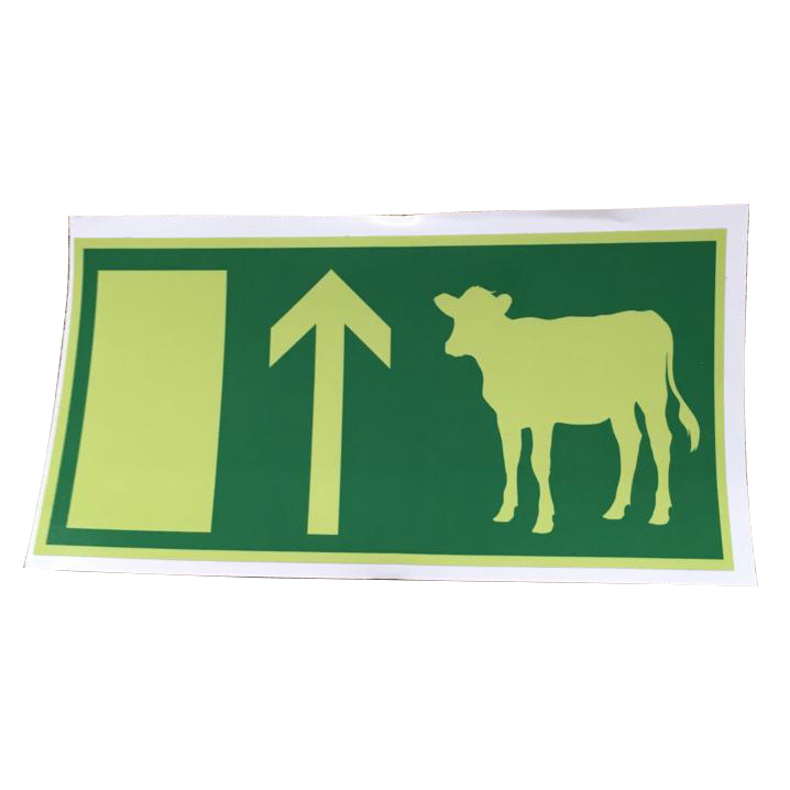 Lehmä poistumistie tarra 20x10 cm - Tarvikkeet navettaan - svm0000002345 - 1