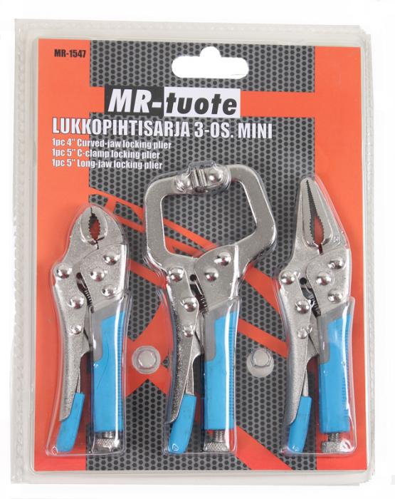 Lukkopihtisarja mini 3-os. - Pihdit ja leikkurit - 6430032153315 - 1