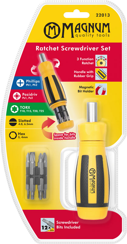 Magnum räikkäruuvitaltta 13-os. - Ruuvauskärjet ja -sarjat - 6418868220135 - 1