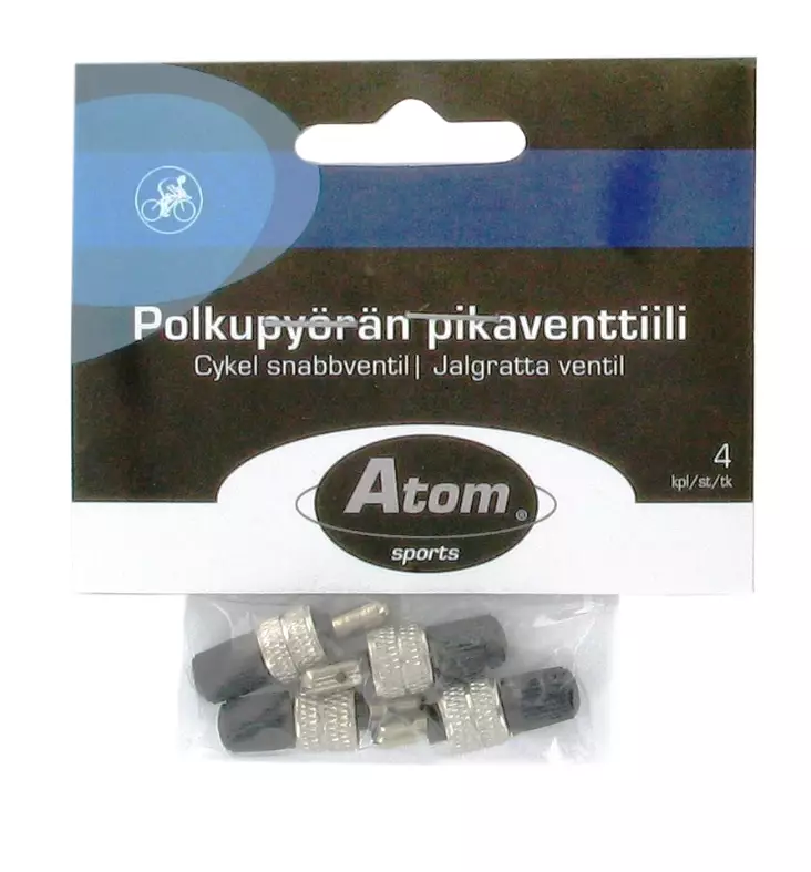 Polkupyörän pikaventtiili 4 kpl/pkt - Pyöräilytarvikkeet - 6410410185855 - 1