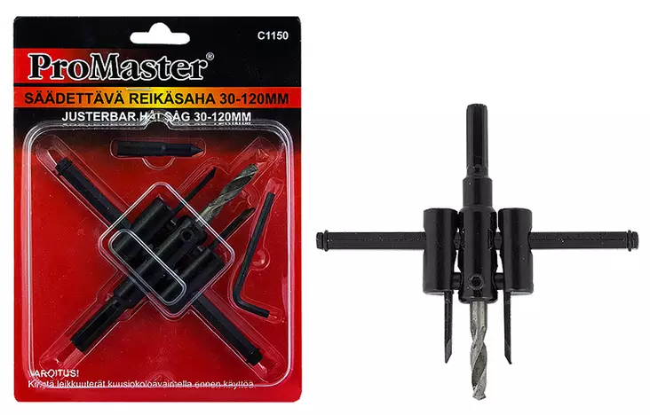 Säädettävä reikäsaha 30-120 mm - Sahat - 6420286811505 - 1