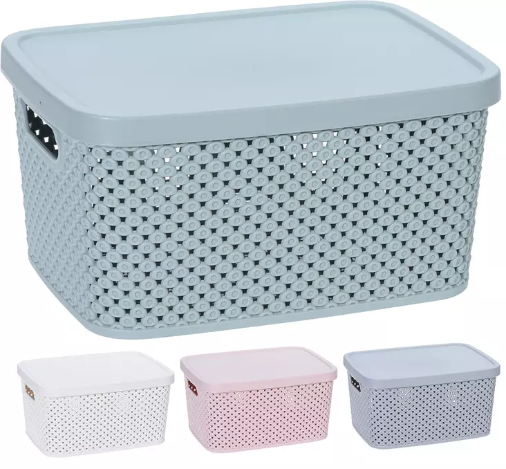 Säilytyslaatikko kannella 24x17x12 cm - Laatikot ja korit - 8719987530005 - 1