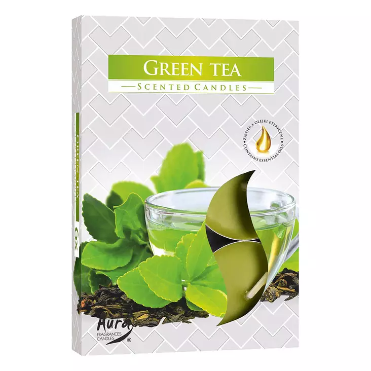 Tuoksulämpökynttilä Green Tea 6 kpl/pkt - Kynttilät - 5906927015835 - 1