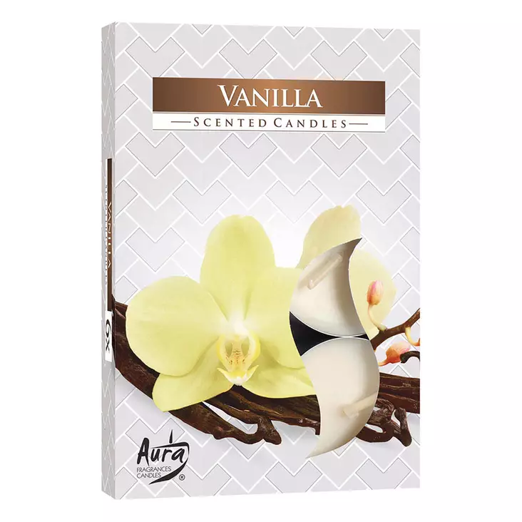 Tuoksulämpökynttilä Vanilla 6 kpl/pkt - Kynttilät - 5906927015675 - 1