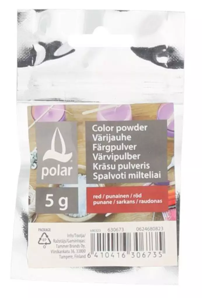 Värijauhe kynttilänvalmistukseen 5 g punainen - Askartelutarvikkeet - 6410416306735 - 1