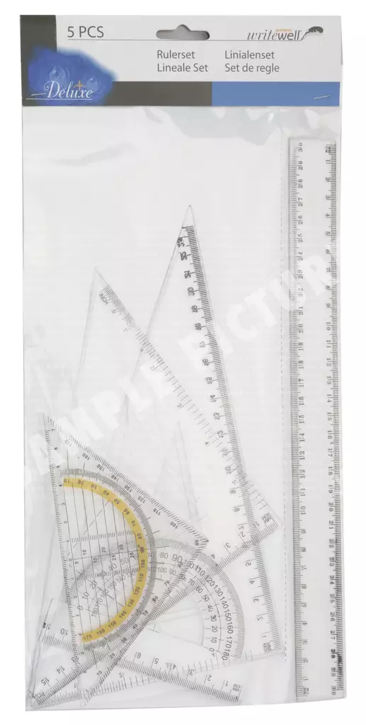 Viivotin 5 kpl/setti - Toimistotarvikkeet - 8711295701795 - 1