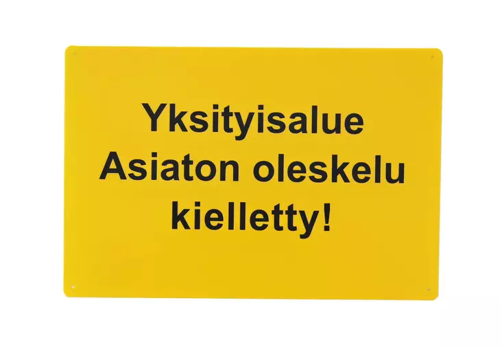 Yksityisalue opaste 30x20 cm - Turvallisuustuotteet - 6430066036615 - 1