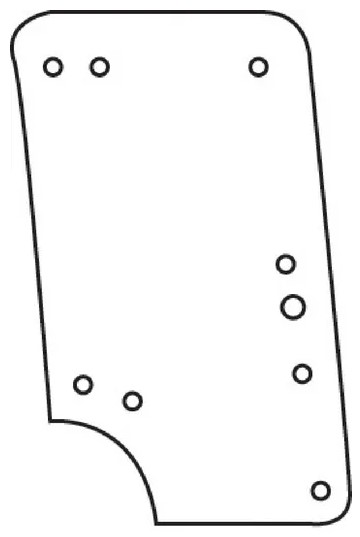 Ovilasi, ylempi (JD L57908 ja L63914) - Ohjaamon lasit - 3660980006545 - 1