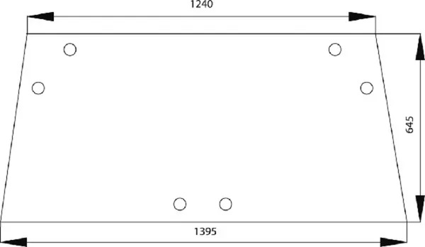 Takalasi, ylempi (Case IH 1332383C1) - Ohjaamon lasit - 3660980017145 - 1