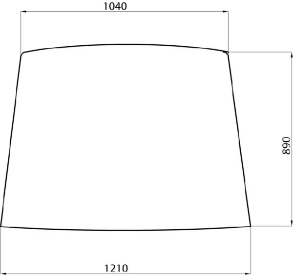 Tuulilasi, ylempi (Case IH 3233045R1) - Ohjaamon lasit - 3660980024785 - 1