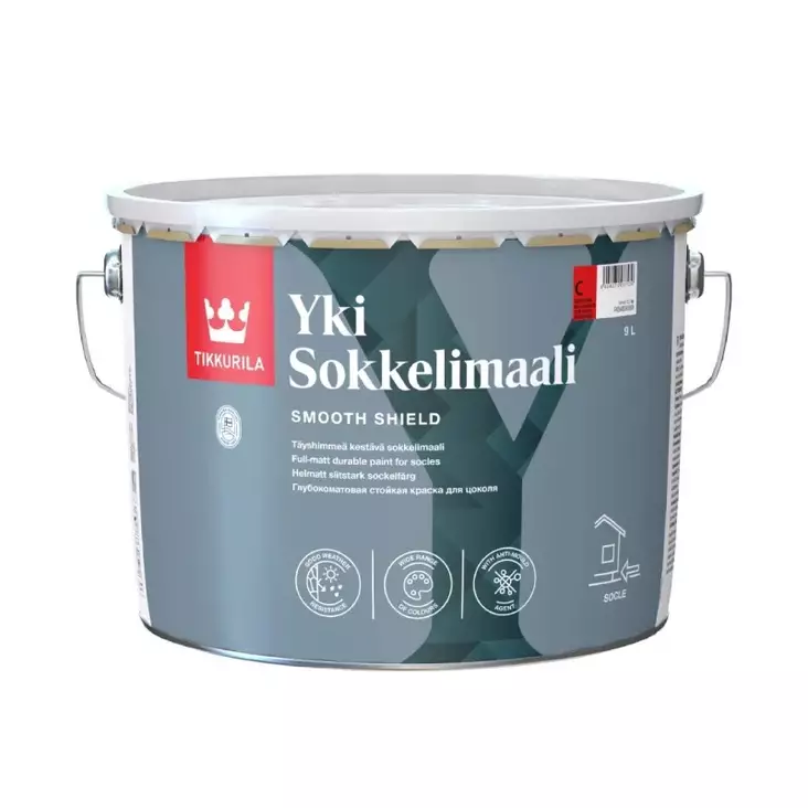 Tikkurila Yki Sokkelimaali valkoinen, sävytettävissä - Ulkomaalit - 6408070037485 - 1