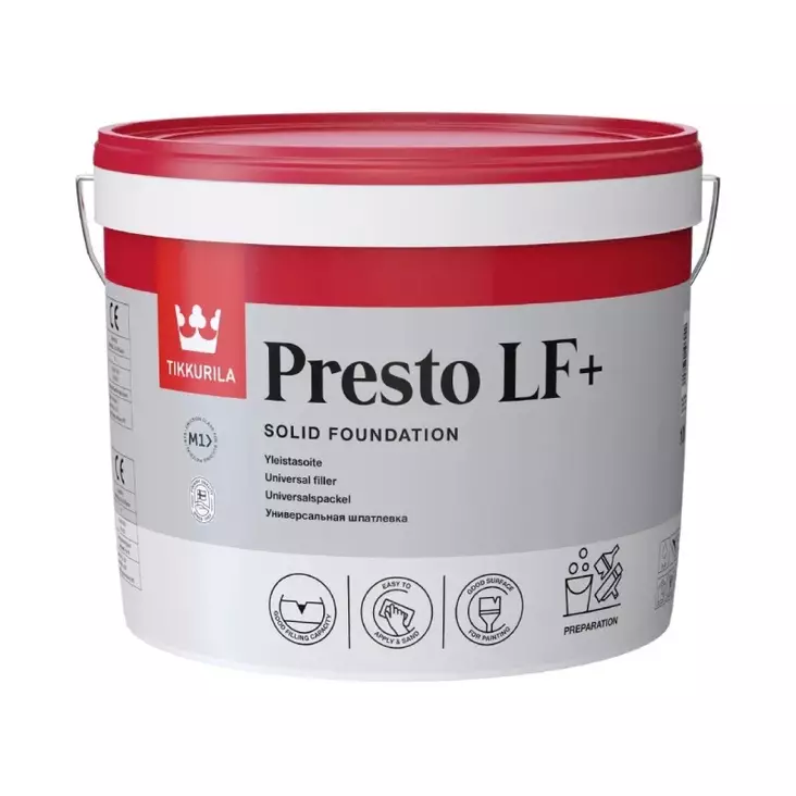Tikkurila Presto LF+ yleistasoite harmaa - Tasoitteet - 6408070106235 - 1
