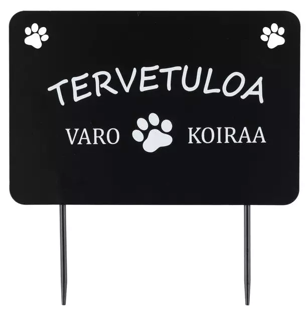 Puutarhakoriste kyltti Varo Koiraa - Muut lemmikkituotteet - 6410416539805 - 1