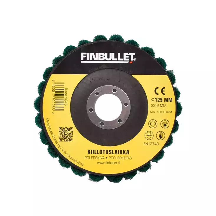 Finbullet Kiillotuslaikka 125x22mm - Hiomatarvikkeet - 6430017702255 - 1