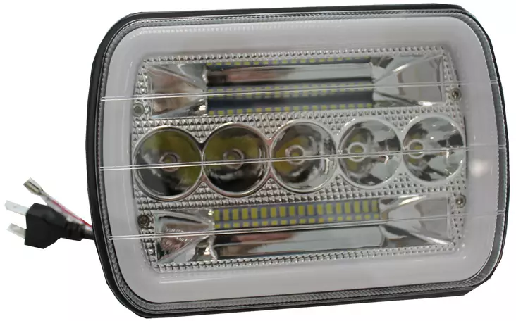 Led-työvaloumpio 45W, 7" Hi/Low, päivävalo, vilkku - Työvalot - 6430074697785 - 1